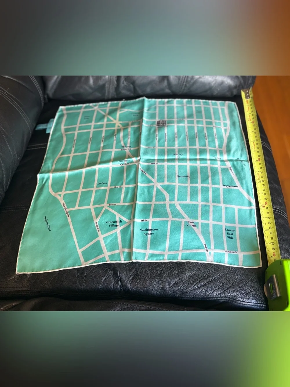 Tiffany & Co. Map Print Silk Scarf